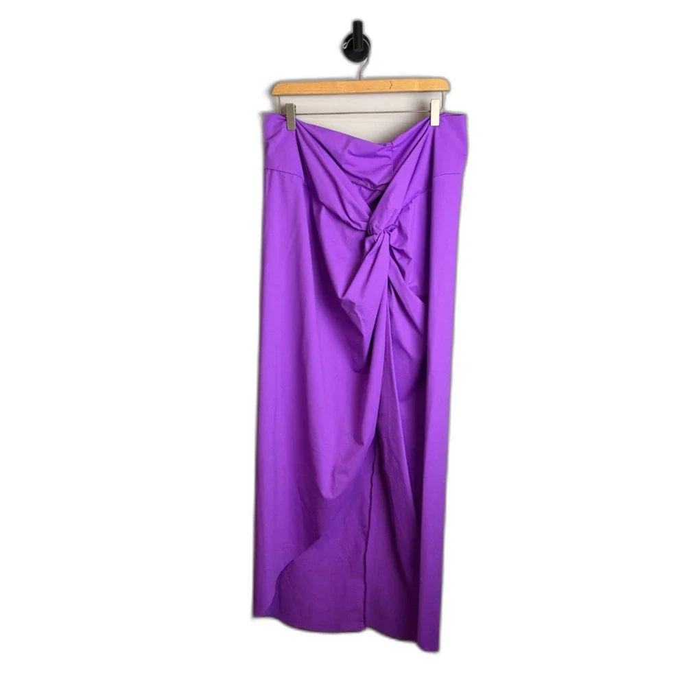 SKIMS Purple Recycled Swim Sarong Skirt Cover Up Size 4X NWT Violet